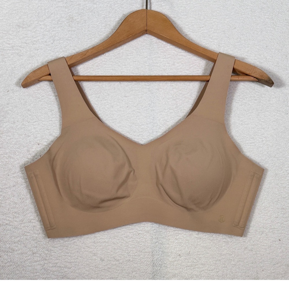 Honeylove Crossover Bra Tan Nude Wireless Seamless Support XL LWBRO101